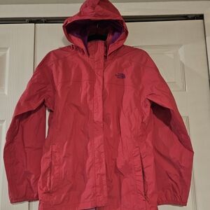 The North Face Girls Hyvent Hot Pink And Purple Jacket